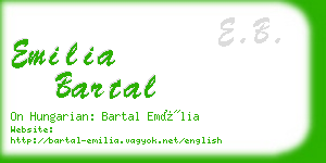 emilia bartal business card